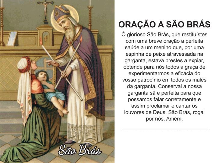 SÃO BRAZ: História, Oração de São Braz, Dia de São Bras